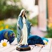 Virgin Mary Statue, Our Lady of Grace Statue, Polyresin Craft Statue, Indoor Outdoor Decoration for Garden Outdoor Patio(21.5x10x6.3CM)