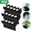 14 Pcs Plastic Golf Club Organizer Clip Putter Bag Holder Iron Driver Protector Set