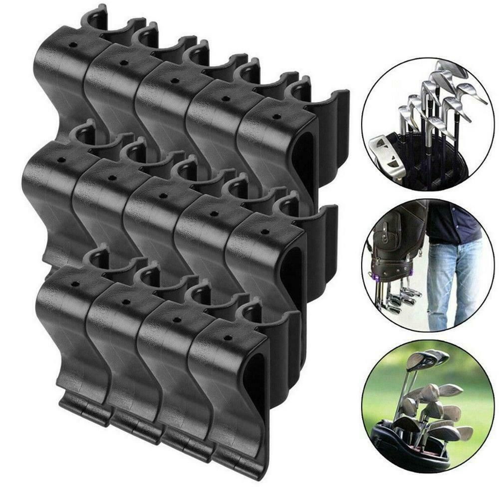 14 Pcs Plastic Golf Club Organizer Clip Putter Bag Holder Iron Driver Protector Set