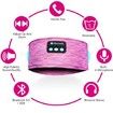 Music Bluetooth Sleeping Headband Eye Mask Headscarf Running Yoga Fitness Sleep Headphone Headscarf Headscarf Color Pink