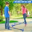 Ankle Skip Ball for Kids,Foldable Flash Wheel Skip Ball, Outside Game Toys for Kids & Adults, Gift for Boys & Girls Age 3+ (Blue)