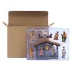 Jesus Nativity Scene Figurine for Table Window Sill Decor, Manger Set Resin Crafts Ornaments Nativity Religious Gifts(20.5X6.5X15.5CM)