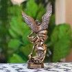 Saint Michael the Archangel Resin Demon Statue Religious Catholic Peace Justice Home Office Ornament Collectible Gift(31.5X16X7.6CM)