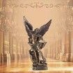 Saint Michael the Archangel Resin Demon Statue Religious Catholic Peace Justice Home Office Ornament Collectible Gift(31.5X16X7.6CM)