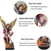 The Great Protector Saint Archangel Michael Defeated the Evil Dragon Religious Collectible Battle Angel Sculpture Christian Figurines(21.5X12.5X6CM)