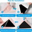 4pcs Rug Carpet Grippers Triangle Rubber Mat Sticker Reusable Non Slip Silicone Washable Grips Home Bath Room Corners Pads