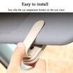 Sunglasses Holders for Car Sun Visor,Magnetic Leather Glasses Eyeglass Hanger Clip for Car,Ticket Card Clip Eyeglasses Mount,Car Visor Accessories (Beige)