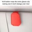 Sunglasses Holders for Car Sun Visor,Magnetic Leather Glasses Eyeglass Hanger Clip for Car,Ticket Card Clip Eyeglasses Mount,Car Visor Accessories (Red)