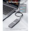 ORICO Aluminum M.2 NVMe SSD Enclosure to USB C USB 3.2 or 3.1 Gen 2 External Adapter 10Gbps