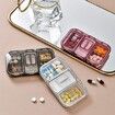 Pill Cutter for Small or Large Pills, Portable Pill Organizer (Pink)