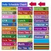 Kids Daily Schedule Pocket Chart Blue Class Schedule Pocket Classroom Calendar