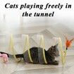 Folded Cat Tunnel, Folded Cat Tunnel Spring, Folded Cat Tunnel Toy, Folded Cat Tunnel for Indoor, Cat Tunnel Tube Pet Collapsible Toy