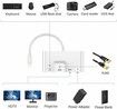 RJ45 Ethernet Adapter 4 in 1 Lightning to HDMI 1080P HD Network LAN Wired USB Data Sync Charging Card Reader