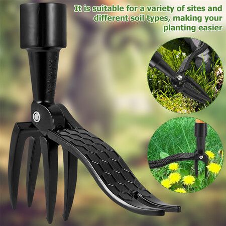 Metal Weeder the Stand Up Weed Puller Tool Claw Weeder Root Remover Outdoor Killer Tool with Foot Pedal Garden Tools