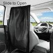 Car Divider Curtains Sun Shade-Privacy Travel Nap Night Car Camping Detachable Simple Curtain (Black)