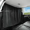 Car Divider Curtains Sun Shade-Privacy Travel Nap Night Car Camping Detachable Simple Curtain (Black)