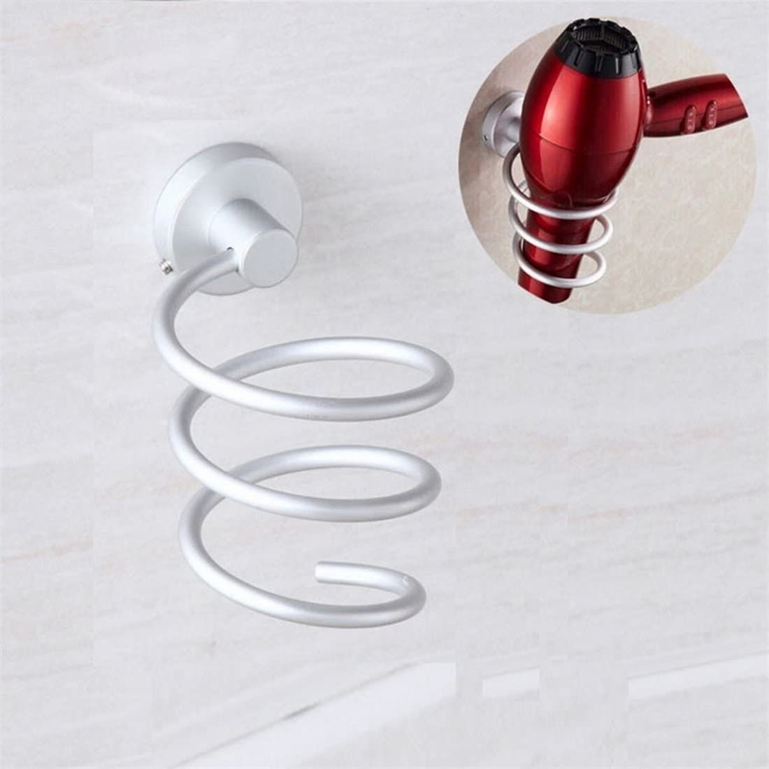 Bathroom Hair Dryer Aluminum Holder Hair Care Tools Holder Wall Mount