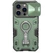 iPhone 14 Pro Max Case Armor Compatible with MagSafe with Rotatable Kickstand & Camera Cover-Green