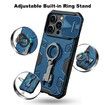 iPhone 14 Pro Max Case Armor Compatible with MagSafe with Rotatable Kickstand & Camera Cover-Blue