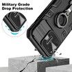 iPhone 14 Pro Max Case Armor Compatible with MagSafe with Rotatable Kickstand & Camera Cover-Black