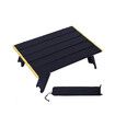Ultralight Compact Mini Beach Picnic Folding Alu,Table with Carry Bag,(Black - S)