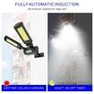 200COB Double-headed Solar Street Lamp PIR Motion Sensor 3000mAh IP65 Waterproof Solar Led Light Outdoor Garden Wall Patio Light