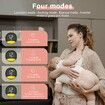 Hands-Free Breast Pump, LED Touch Screen, 4 Modes, 12 Adjustable Levels for Comfortable Pumping, Low Noise Pain-Free Electric Pump(1 Pack)