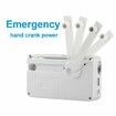 Emergency Solar Powered Hand-cranked Radio LED flashlights Siren FM/AM Weather Radio with Rechargeable USB Phone Charger for Outdoor Camping(White)