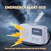 Emergency Solar Powered Hand-cranked Radio LED flashlights Siren FM/AM Weather Radio with Rechargeable USB Phone Charger for Outdoor Camping(White)