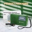 Emergency  Solar Powered Hand-cranked Radio LED flashlights Siren FM/AM Weather Radio with Rechargeable USB Phone Charger for Outdoor Camping(Green)