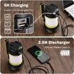 LED Camping Light, Camping Lantern USB Rechargeable Dimmable IP68 Waterproof Camping Torch