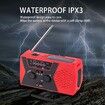 Weather Emergency Solar Crank Radio with Flashlight Reading Lamp Portable Camping AM FM NOAA SOS Alarm-Red