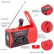 Weather Emergency Solar Crank Radio with Flashlight Reading Lamp Portable Camping AM FM NOAA SOS Alarm-Green