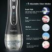 Portable Dental Flosser with 5 Modes, 6 Replaceable Jet Tips, Rechargeable Waterproof Teeth Cleaner for Home and Travel