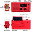 Emergency Solar Power Hand Crank Dynamo Wind Up 4000mAh Phone Charger Bank SOS AM/FM/NOAA Weather Pocket Flashlight Radio Color Red