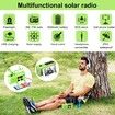 Emergency Solar Power Hand Crank Dynamo Wind Up 4000mAh Phone Charger Bank SOS AM/FM/NOAA Weather Pocket Flashlight Radio Color Green