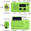 Emergency Solar Power Hand Crank Dynamo Wind Up 4000mAh Phone Charger Bank SOS AM/FM/NOAA Weather Pocket Flashlight Radio Color Green