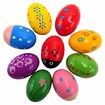 Easter Basket Stuffers Maracas Eggs for Kids Set of 6 Easter Eggs Wooden Percussion Musical Shaker Egg for Toddlers Kids Babies Boys Girls Gifts