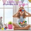 Easter Basket Stuffers Maracas Eggs for Kids Set of 6 Easter Eggs Wooden Percussion Musical Shaker Egg for Toddlers Kids Babies Boys Girls Gifts