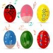 Easter Basket Stuffers Maracas Eggs for Kids Set of 6 Easter Eggs Wooden Percussion Musical Shaker Egg for Toddlers Kids Babies Boys Girls Gifts