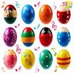 Easter Basket Stuffers Maracas Eggs for Kids Set of 6 Easter Eggs Wooden Percussion Musical Shaker Egg for Toddlers Kids Babies Boys Girls Gifts