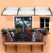 Window Awning Front Door Outdoor Patio Canopy Deck Balcony Porch House Cover Sun Shade Rain Snow UV Shield Clear Polycarbonate 1.5x3m