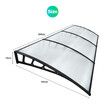 Window Awning Front Door Outdoor Patio Canopy Deck Balcony Porch House Cover Sun Shade Rain Snow UV Shield Clear Polycarbonate 1.5x3m