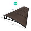 Window Awning Front Door Outdoor Patio Canopy 1.5x4m House Deck Porch Balcony Cover Sun Shade Rain Snow UV Shield Polycarbonate Brown