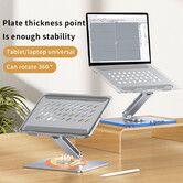 Alloy Laptop Holder Adjustable Foldable Notebook Cooling Holder Anti Slip Cooling Bracket Support for 10-17 Inch Tablet