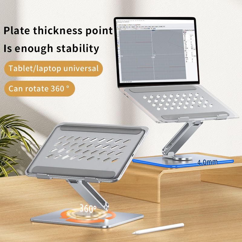 Alloy Laptop Holder Adjustable Foldable Notebook Cooling Holder Anti Slip Cooling Bracket Support for 10-17 Inch Tablet