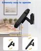 Waterproof Shower Phone Holder with 360°Rotation,Angle Adjustable,Wall Mounted Phone Holder for Bathroom Mirror Bathtub Kitchen,Up to 6.8 Inch (Black)