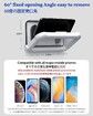 Waterproof Shower Phone Holder with 360°Rotation,Angle Adjustable,Wall Mounted Phone Holder for Bathroom Mirror Bathtub Kitchen,Up to 6.8 Inch (White)
