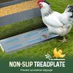 Auto Chicken Feeder Poultry Chook Food Feeding Automatic Treadle Dispenser Rat Water Proof Galvanised Steel Self Opening Coop 9L