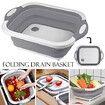 Collapsible Cutting Board Chopping Basin Kitchen Foldable Camping Dishes Sink Space Saving Storage Basket for BBQ  Picnic Camping Outdoor
